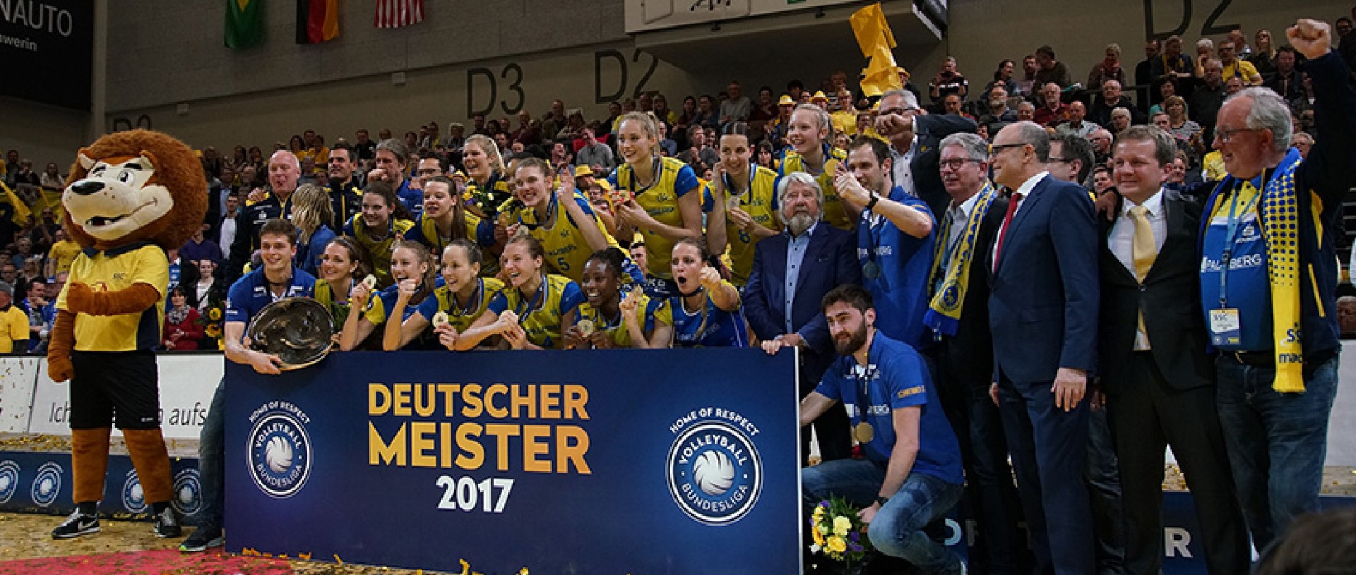 Der SSC Palmberg Schwerin ist Deutscher Meister 2016/17 (Foto: SSC / Michael Dittmer)